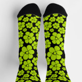 Chaussette Motif à fleurs - Vert citron (Haut)