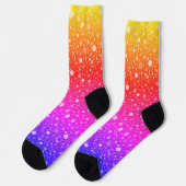 Chaussette Motif à points de couleurs néon (Gauche)