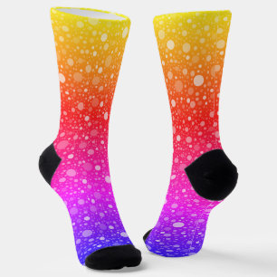 Chaussette Motif à points de couleurs néon