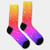 Chaussette Motif à points de couleurs néon (Droite)