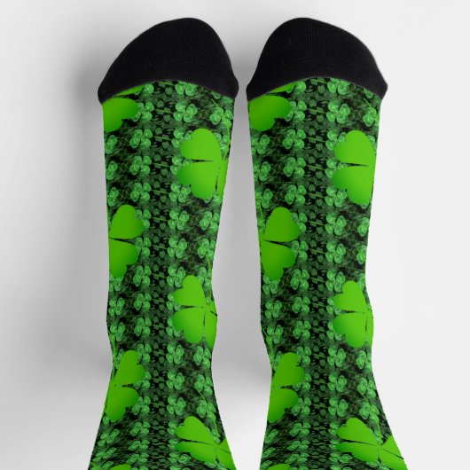 Chaussette Motif à quatre feuilles St Patrick's Day S (Haut)