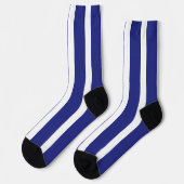 Chaussette Motif à rayures bleu et blanc marine (Gauche)