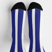 Chaussette Motif à rayures bleu et blanc marine (Haut)