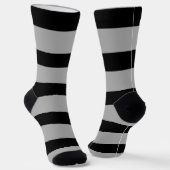 Chaussette Motif à rayures noir et blanc (Angulaire)