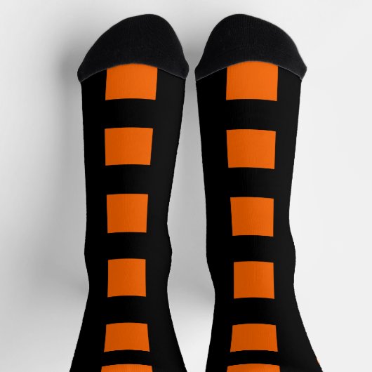 Chaussette Motif à rayures orange (Haut)