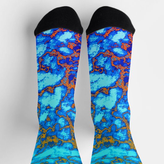 Chaussette Motif Abstrait arc-en-ciel (Haut)