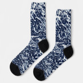 Chaussette Motif Abstrait bleu foncé (Gauche)