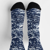 Chaussette Motif Abstrait bleu foncé (Haut)