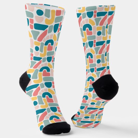 Chaussette Motif Abstrait coloré (Angulaire)