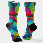 Chaussette Motif Abstrait coloré (Angulaire)