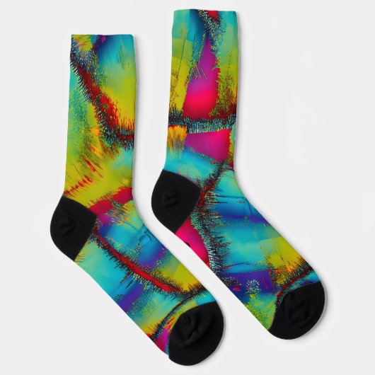 Chaussette Motif Abstrait coloré (Droite)