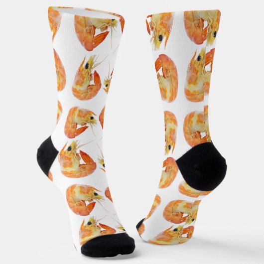 Chaussette Motif abstrait de crevette (Angulaire)