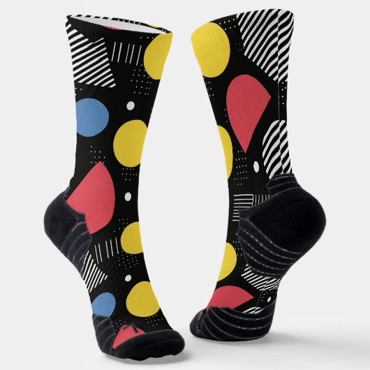 Chaussette Motif Abstrait Géométrique (Angulaire)