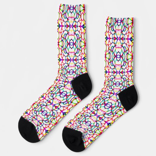 Chaussette Motif Abstrait multicolore (Gauche)