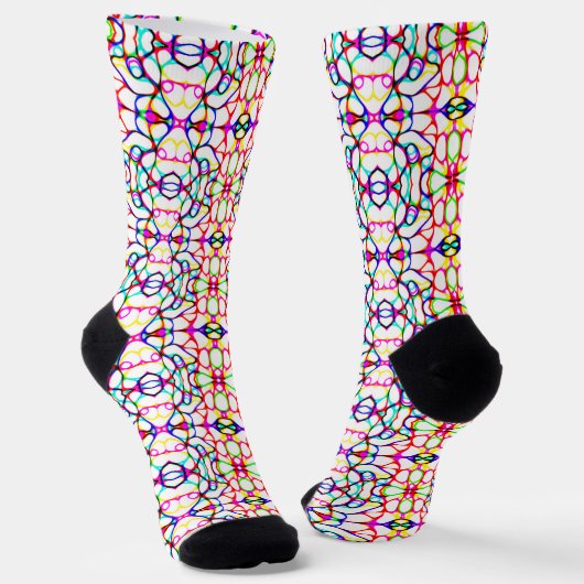 Chaussette Motif Abstrait multicolore (Angulaire)