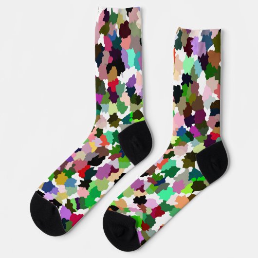 Chaussette Motif Abstrait multicolore (Gauche)