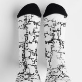 Chaussette Motif Abstrait noir et blanc (Haut)