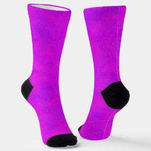 Chaussette Motif Abstrait Rose Violet