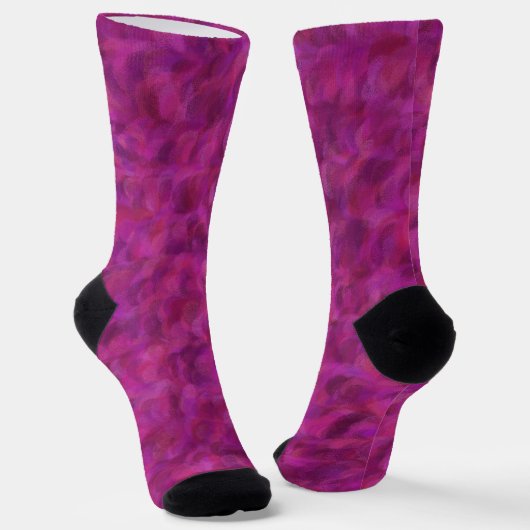 Chaussette Motif Abstrait Sans Couture Rose Rouge Violet (Angulaire)