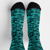 Chaussette Motif Abstrait Sarcelle Noir (Haut)