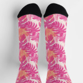 Chaussette Motif abstrait simple avec feuilles de monstera, f (Haut)
