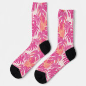 Chaussette Motif abstrait simple avec feuilles de monstera, f (Gauche)