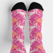 Chaussette Motif abstrait simple avec feuilles de monstera, f (Haut)