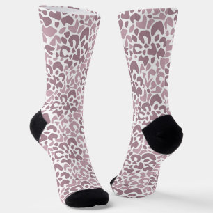 Chaussette Motif abstrait tacheté marron et beige