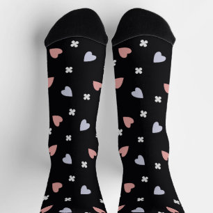 Chaussette Motif Amour Chanceux Cœurs Trèfle Mignon