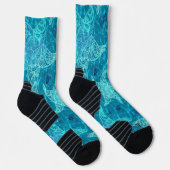 Chaussette Motif Aqua Blue Starfish (Droite)