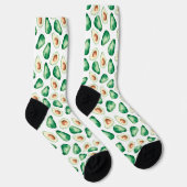 Chaussette Motif Aquarelle Avocado (Droite)
