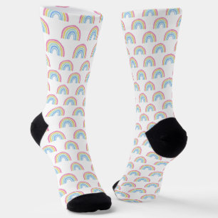 Chaussette Motif arc-en-ciel Pastel