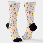 Chaussette Motif aux fruits mignons (Angulaire)