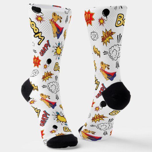 Chaussette Motif Bande Dessinée (Angulaire)