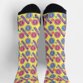 Chaussette Motif Bitcoin Coloré (Haut)