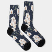 Chaussette Motif blanc orchidée (Droite)