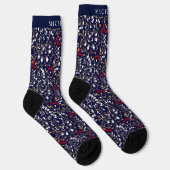 Chaussette Motif bleu bleu bleu bleu bleu blanc bleu marine (Droite)