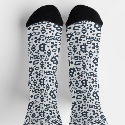 Chaussette Motif bleu Cryptodevise (Haut)