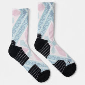 Chaussette motif bleu en forme de diamant (Droite)