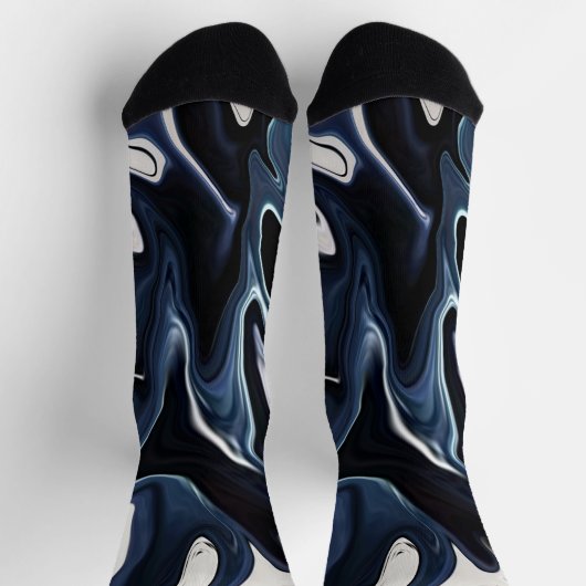 Chaussette Motif bleu flou (Haut)