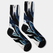 Chaussette Motif bleu flou (Droite)