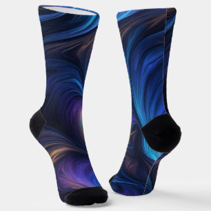 Chaussette Motif bleu foncé