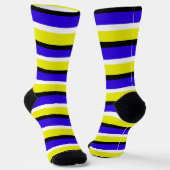 Chaussette Motif Bleu Jaune (Angulaire)