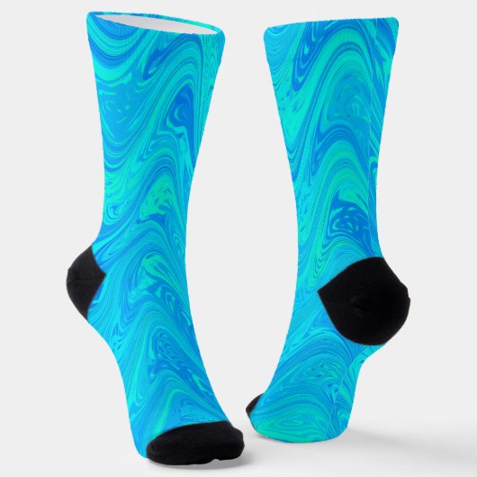 Chaussette Motif bleu marbling (Angulaire)