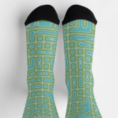 Chaussette Motif bleu turquoise (Haut)