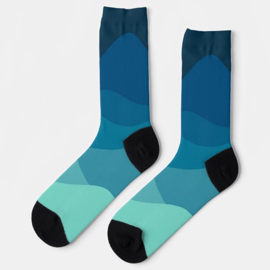 Chaussette Motif bleu vintage (Gauche)