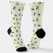 Chaussette Motif Blue Cherry (Angulaire)