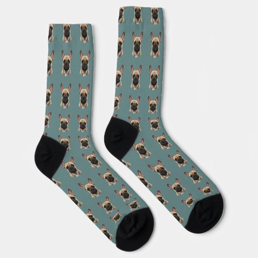 Chaussette Motif Bouledogue Français (Droite)