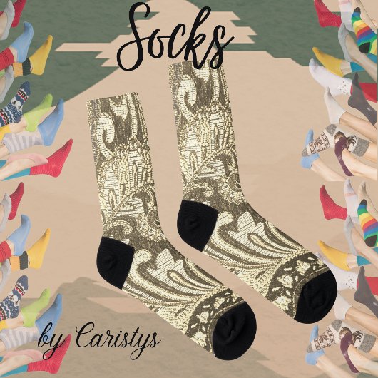 Chaussette Motif Brocade