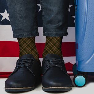 Chaussette Motif Brown foncé Tartan À damiers Vintage